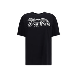 Balmain Black Cotton T-Shirt