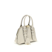 PINKO White Calf Leather Bos Taurus Handbag
