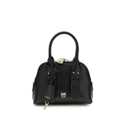 PINKO Black Calf Leather Bos Taurus Handbag