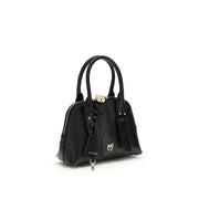 PINKO Black Calf Leather Bos Taurus Handbag