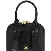 PINKO Black Calf Leather Bos Taurus Handbag