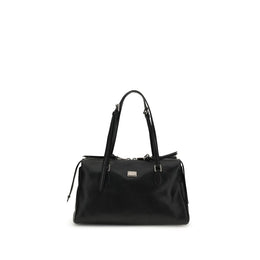 Dolce & Gabbana Black Calf Leather Bos Taurus Shoulder Bag