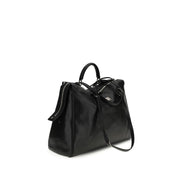 Dolce & Gabbana Black Calf Leather Bos Taurus Shoulder Bag