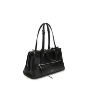 Dolce & Gabbana Black Calf Leather Bos Taurus Shoulder Bag
