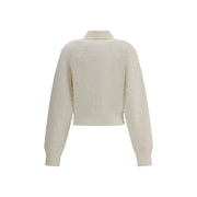 Balmain White Viscose Bomber