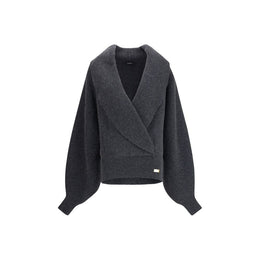 Balmain Gray Wool Sweatshirt