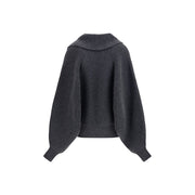 Balmain Gray Wool Sweatshirt