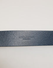 Dolce & Gabbana Blue Leather Classic Metal Logo Buckle Belt