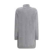 Balmain Gray Cashmere Casual Dress