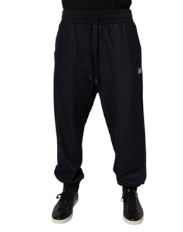 Dolce & Gabbana Black Cotton Blend Men Jogger Trouser Pants