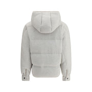 Brunello Cucinelli Gray Cashmere Full-Length Jacket