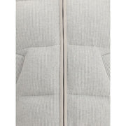 Brunello Cucinelli Gray Cashmere Full-Length Jacket