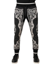 Dolce & Gabbana Black Cotton Bandana Jogger Sweatpants Pants