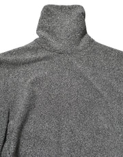 Dolce & Gabbana Gray Nylon Bodycon Sheath Long Sleeves Dress