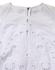 Dolce & Gabbana White Cut Out A-line Sheath Mini Dress