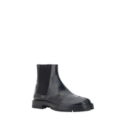 Margiela Black Calf Leather Bos Taurus Chelsea Boots