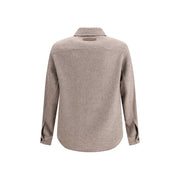 ZEGNA Brown Cashmere Dress Shirt