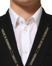 Dolce & Gabbana Black SICILIA Double Breasted Jacket Blazer