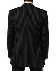 Dolce & Gabbana Black Stripes 2 Buttons Suit Jacket Blazer