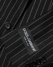 Dolce & Gabbana Black Stripes 2 Buttons Suit Jacket Blazer