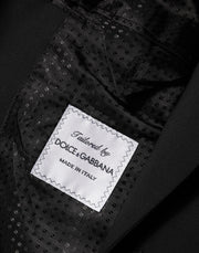 Dolce & Gabbana Black Wool 2 Buttons Suit Men Jacket Blazer