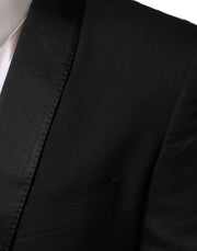 Dolce & Gabbana Black MARTINI 1 Button Suit Jacket Blazer