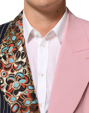 Dolce & Gabbana Multicolor Patchwork Single Breasted Jacket Blazer