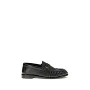 Saint Laurent Black Lamb Ovis Aries Aries Slip-On Loafers
