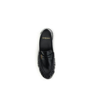 Saint Laurent Black Lamb Ovis Aries Aries Slip-On Loafers