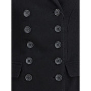 Dolce & Gabbana Black Fleece Wool Coat