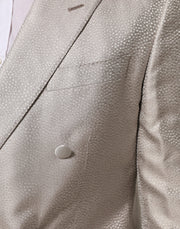 Dolce & Gabbana Beige MARTINI Double-Breasted Suit Blazer