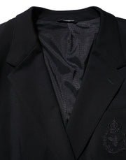 Dolce & Gabbana Black Viscose 2 Buttons Suit Jacket Blazer
