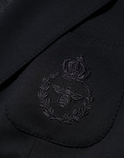 Dolce & Gabbana Black Viscose 2 Buttons Suit Jacket Blazer