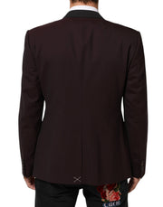Dolce & Gabbana Maroon Wool 2 Buttons Suit Jacket Blazer