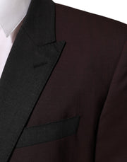 Dolce & Gabbana Maroon Wool 2 Buttons Suit Jacket Blazer