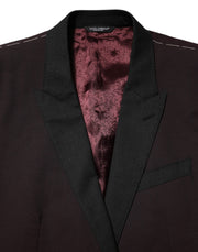 Dolce & Gabbana Maroon Wool 2 Buttons Suit Jacket Blazer