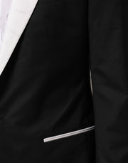 Dolce & Gabbana Black White MARTINI 1 Button Men Suit Blazer