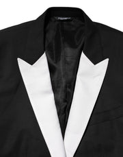 Dolce & Gabbana Black White MARTINI 1 Button Men Suit Blazer