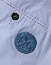 Dolce & Gabbana Light Blue Cotton Stretch Tapered Men Trouser Pants