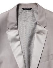Dolce & Gabbana Light Gray Wool 2 Piece MARTINI Formal Suit
