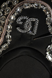 Dolce & Gabbana Black Necklace Crystal DG Logo Sweatshirt Sweater