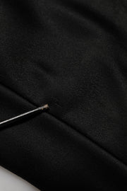 Dolce & Gabbana Black Crystal DG Necklace Sweatshirt Sweater