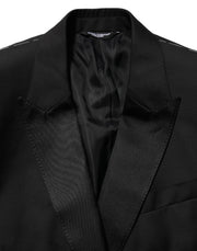 Dolce & Gabbana Black MARTINI Double-Breasted Suit Blazer