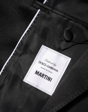 Dolce & Gabbana Black MARTINI Double-Breasted Suit Blazer