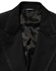 Dolce & Gabbana Black Wool 1 Button Suit Jacket Men Blazer