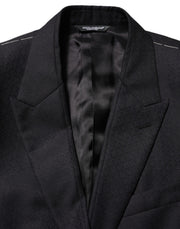 Dolce & Gabbana Black Wool 2 Buttons Suit Jacket Men Blazer