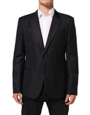 Dolce & Gabbana Black Wool 2 Buttons Suit Jacket Men Blazer