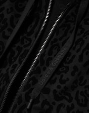 Dolce & Gabbana Black Cotton Hooded Full Zip Bomber Jacket