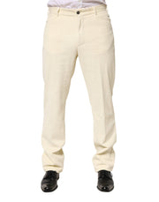 Burberry Beige Corduroy Cotton Straight Men Trouser Pants