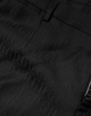 Dolce & Gabbana Black Wool Mid Waist Dress Men Trouser Pants